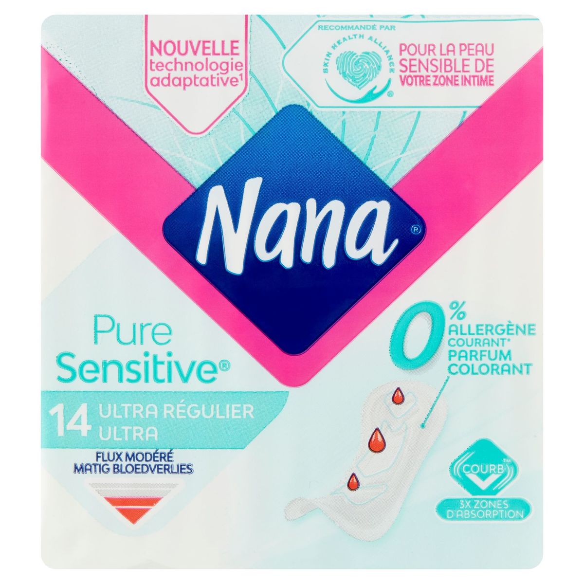 Nana Pure Sensitive Ultra Regulier/Normal Matig Bloedverlies14 St.