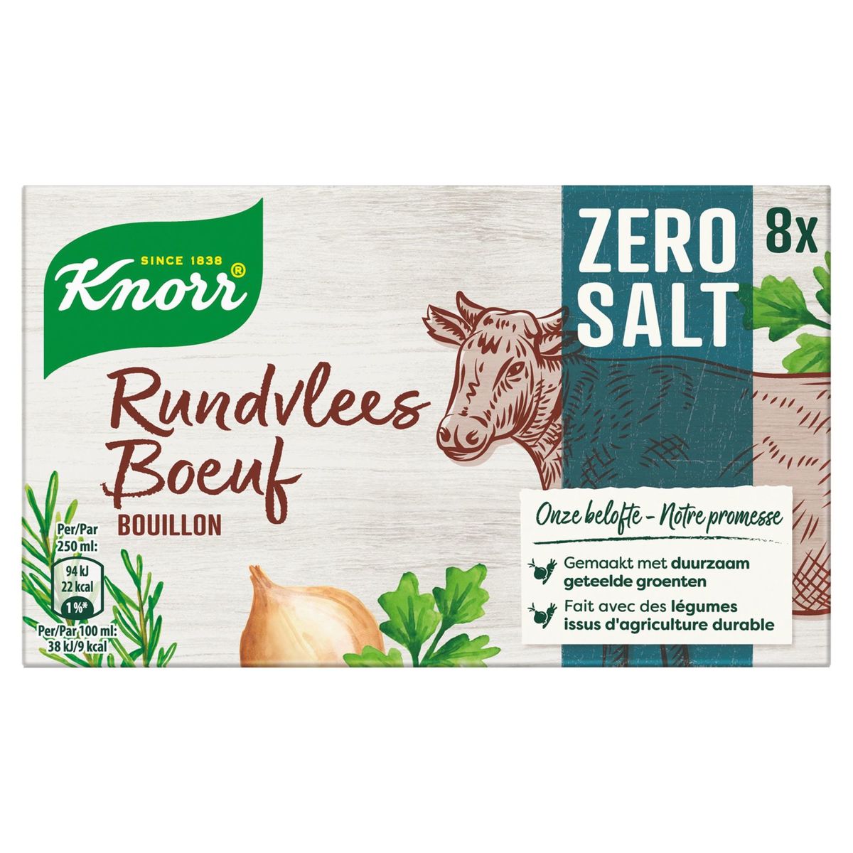 Knorr Zonder Zout Bouillonblokjes Rundvlees 8 x 9 g Carrefour Site
