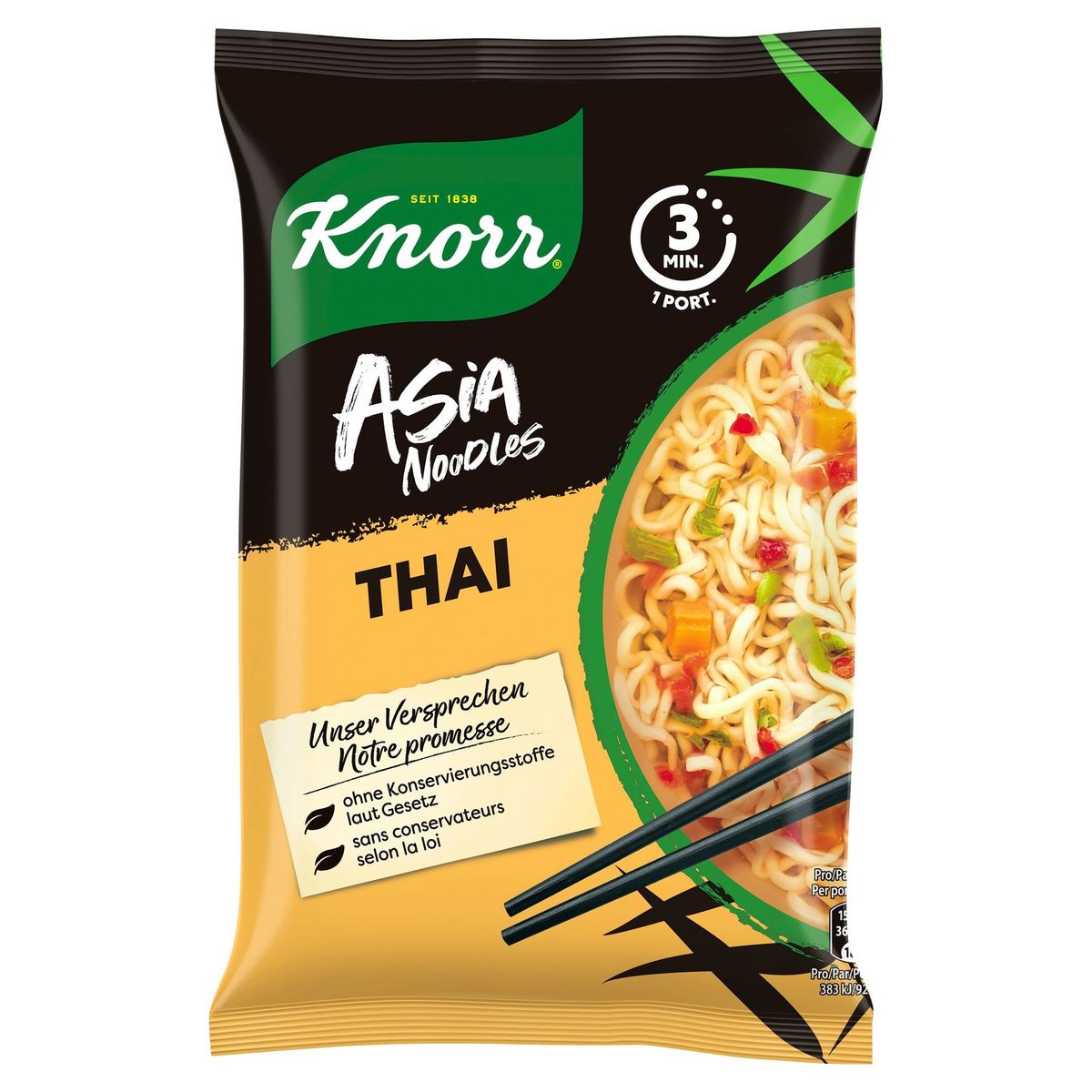 Knorr Snack Noodle snack instantanée Thai 70 g