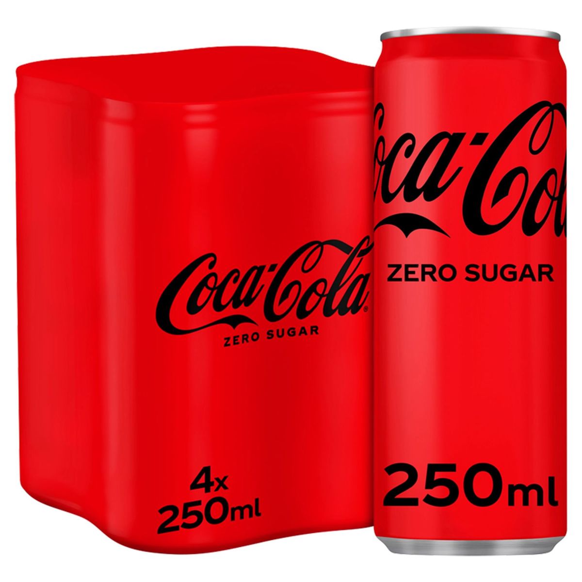 Coca-Cola Zero Canette Coke Soft drink 4 x 250 ml