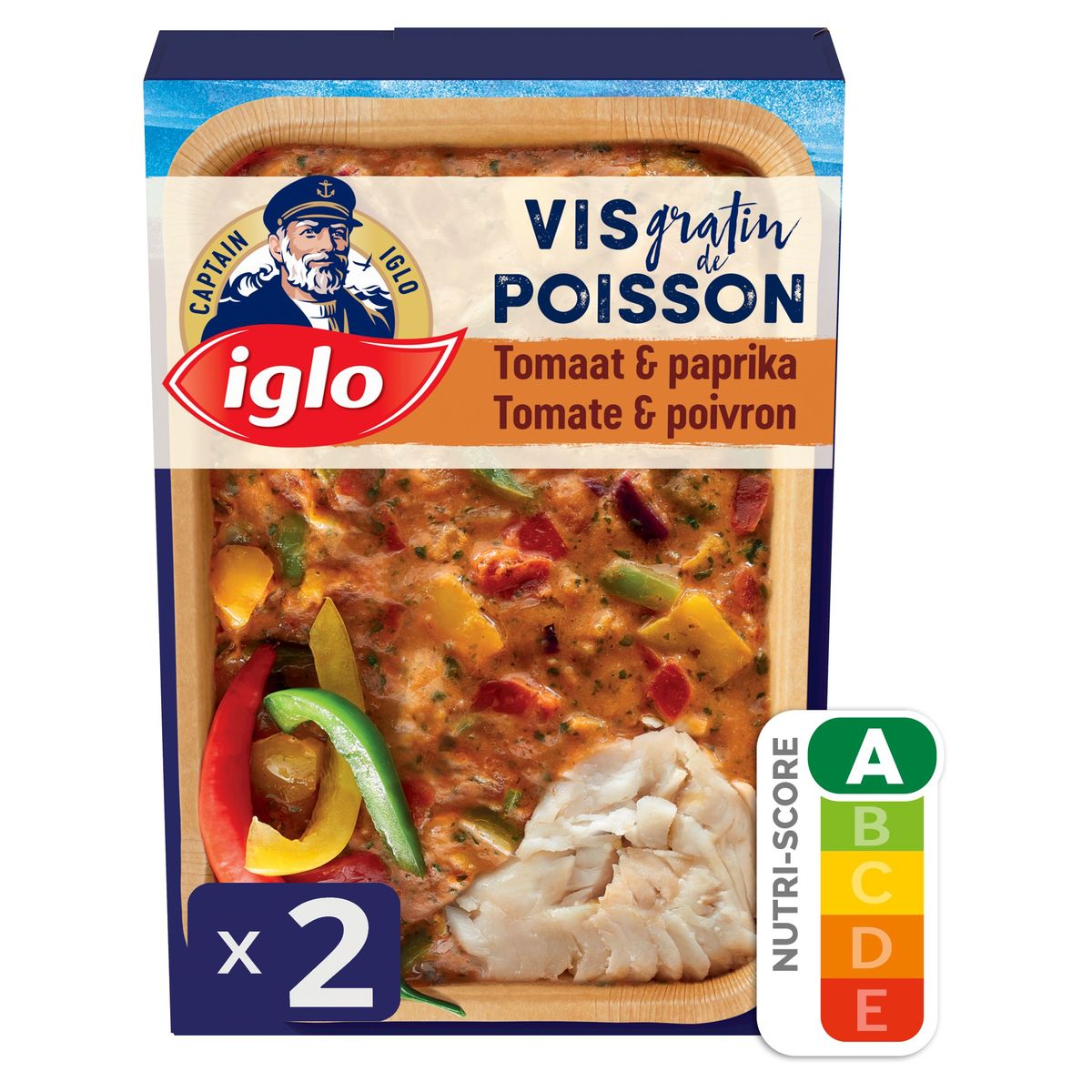 Captain Iglo Gratin de Poisson Tomate & Poivron 2 portions 380 g