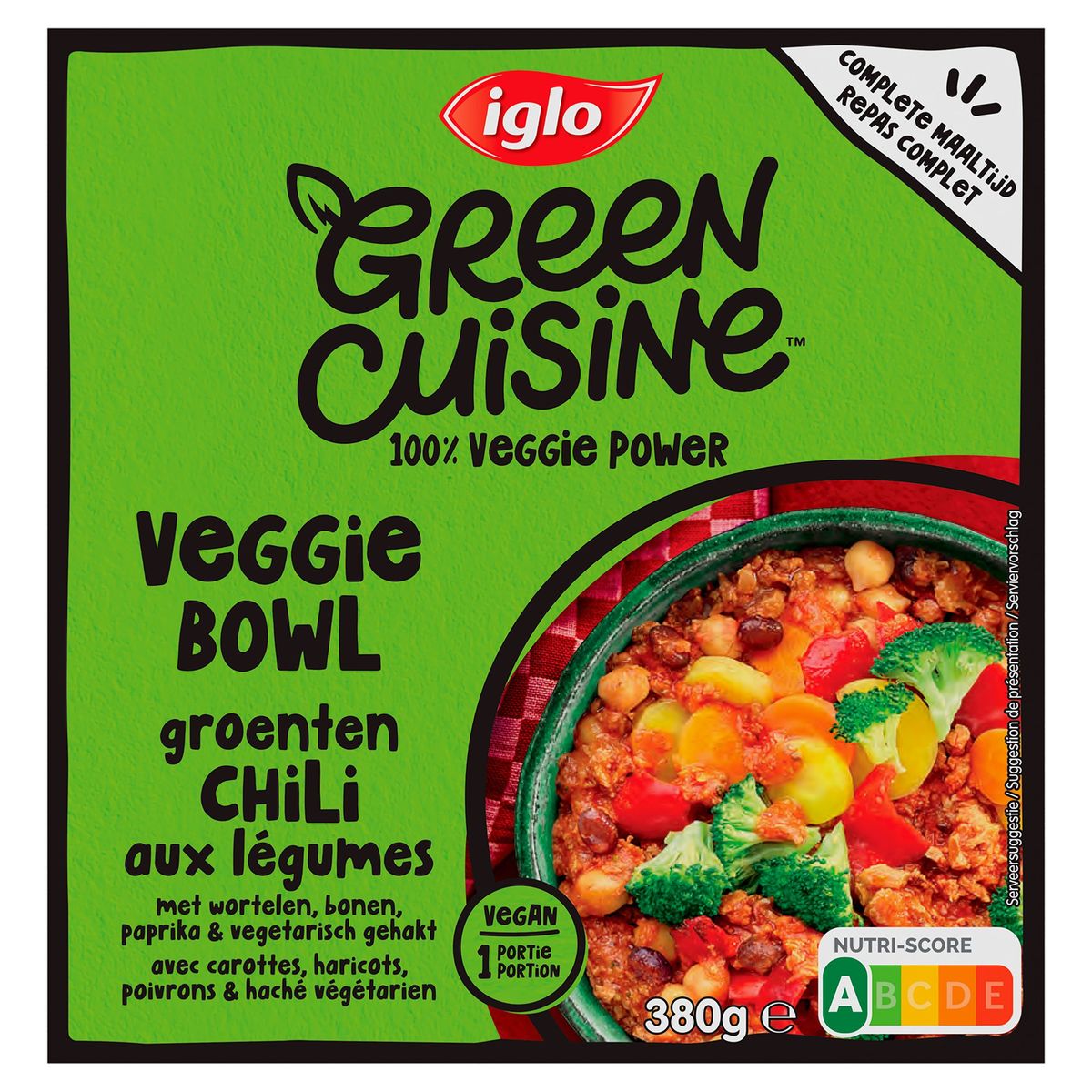 Iglo Green Cuisine Veggie Bowl Chili aux Légumes x1 portion 380 g