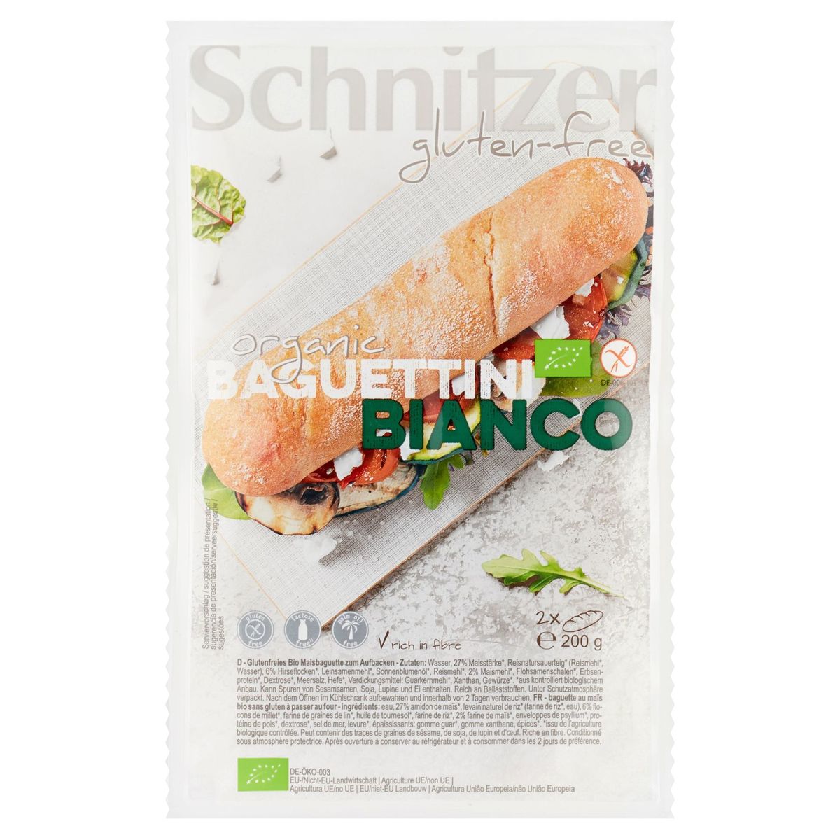 Schnitzer Organic Baguettini Bianco 200 g