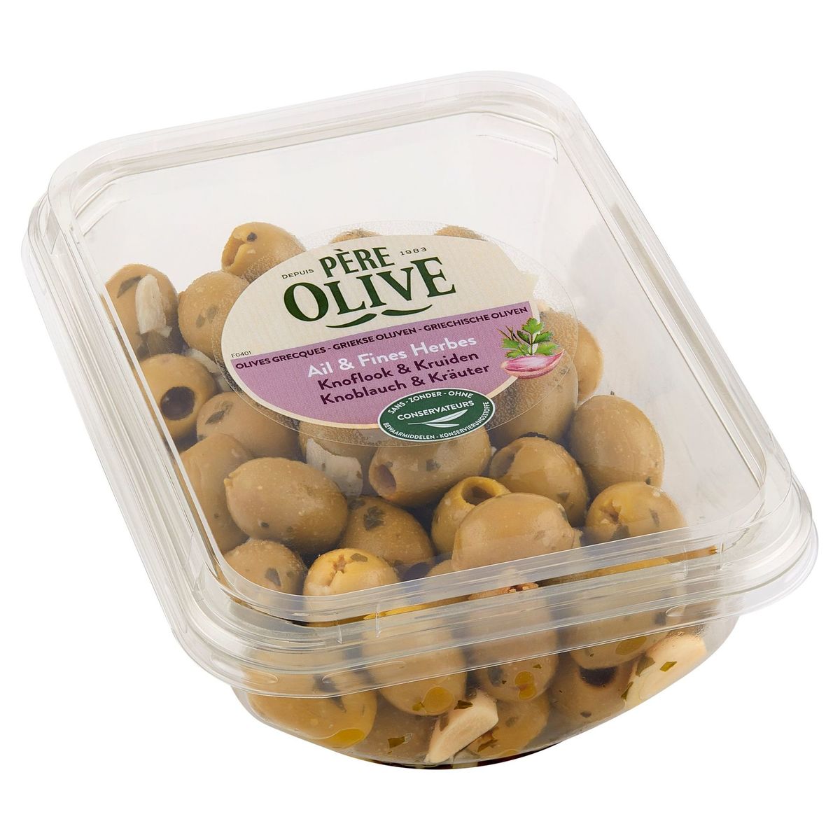 Père Olive Olives Grecques Ail & Fines Herbes 400 g