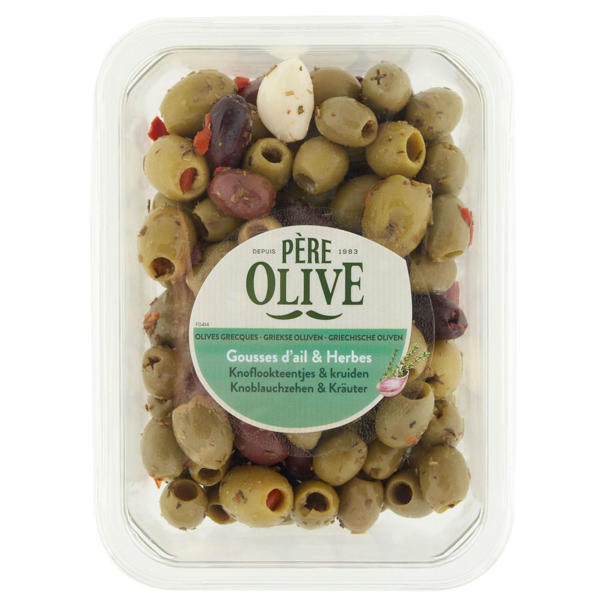Père Olive Gousses d'Ail & Herbes 400 g