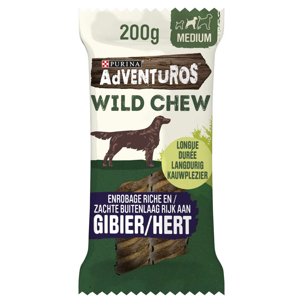 Adventuros Friandises Chien Wild chew Medium 200g