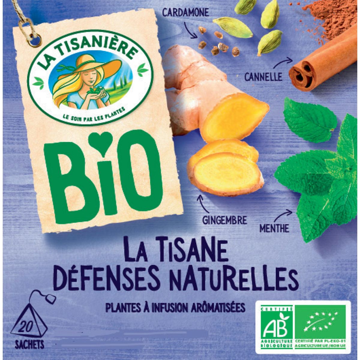 Infusion Bio Défenses Naturelles La Tisanière 20 Sachets