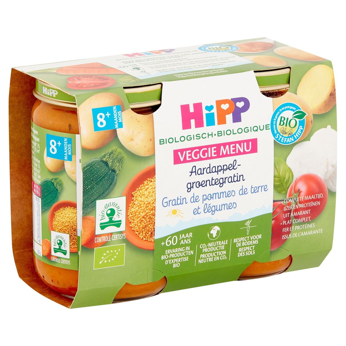 HiPP Biologique Gratin de Pommes de Terre et Légumes 8+ Mois 2 x 190 g