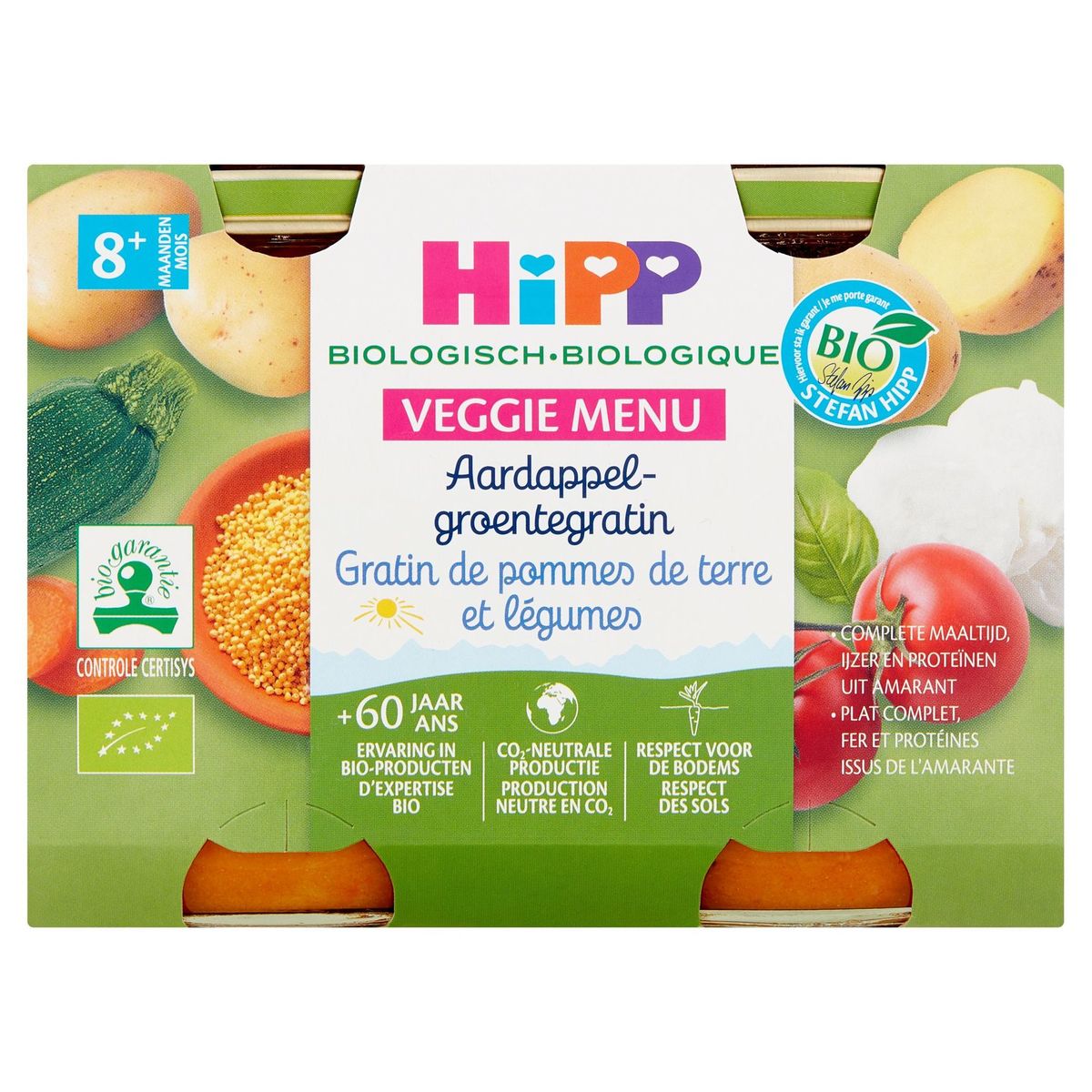 HiPP Biologique Gratin de Pommes de Terre et Légumes 8+ Mois 2 x 190 g