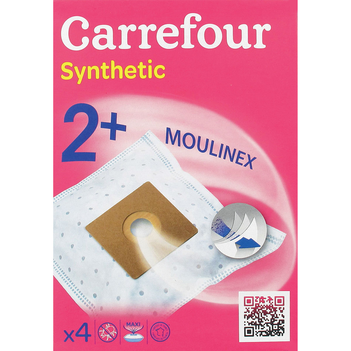 Carrefour Sac Aspirateur Synthetic Moulinex 2+