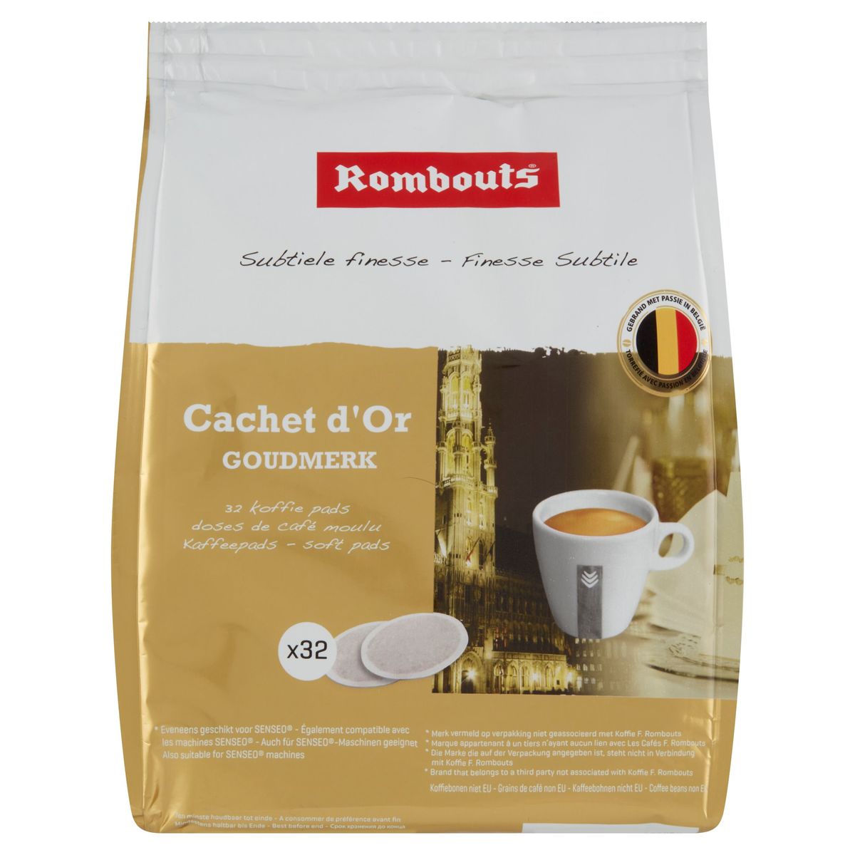Rombouts Cachet D'Or 32 Doses de Café Moulu 224 g