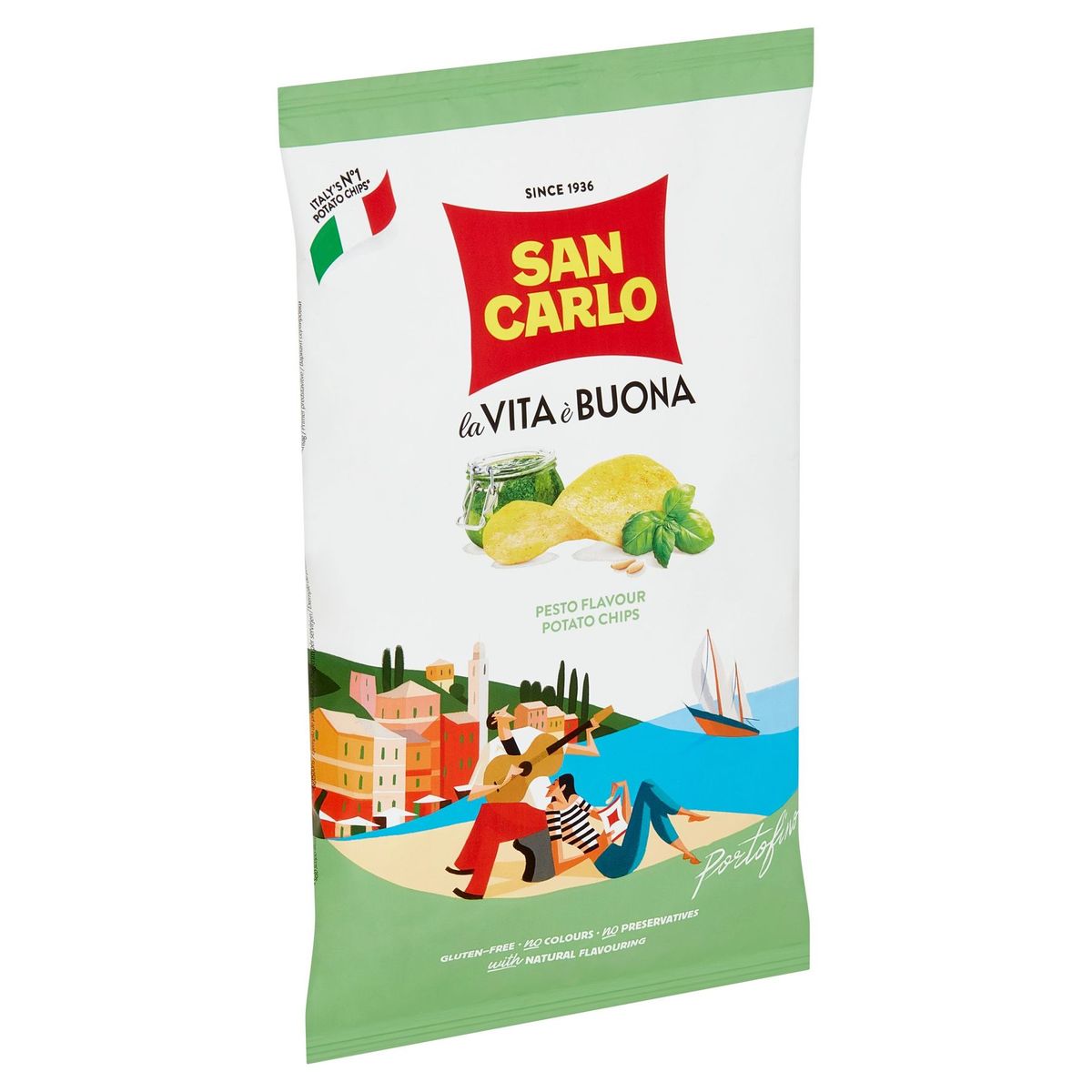 San Carlo Pesto Flavour Potato Chips 150 g