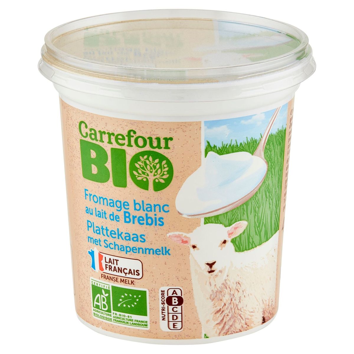 Carrefour Bio Plattekaas met Schapenmelk 400 g