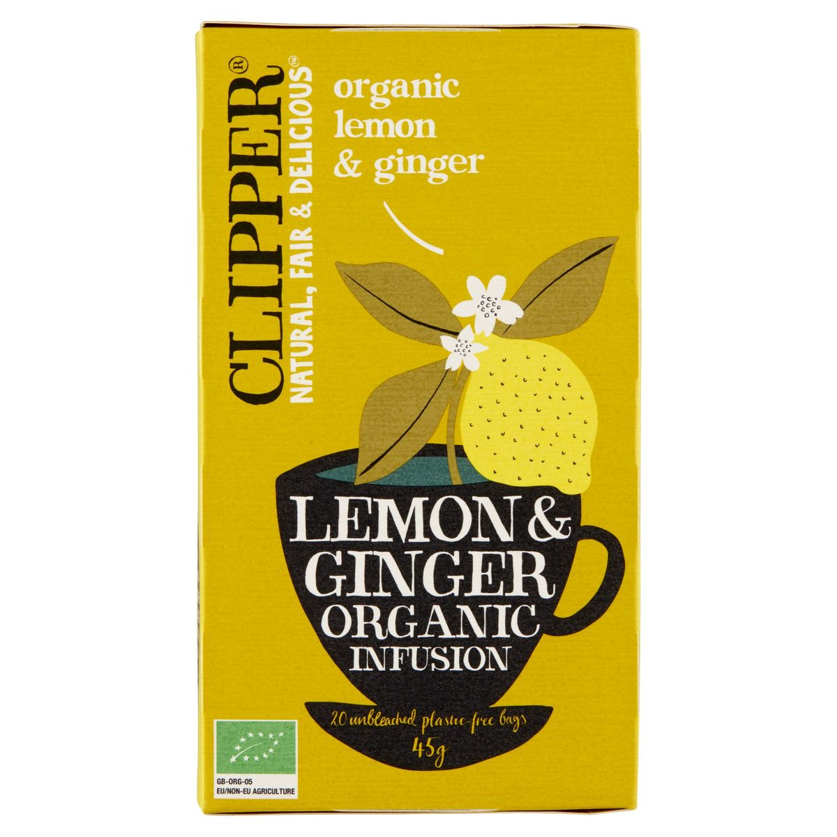 Clipper Lemon & Ginger Organic Infusion 20 Zakjes 45 g