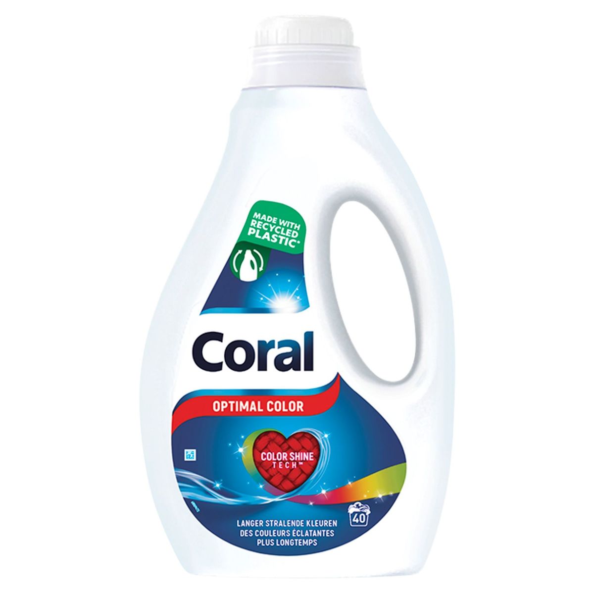Coral Détergent liquide pour Linge Coloré Optimal Color 40 Lavages