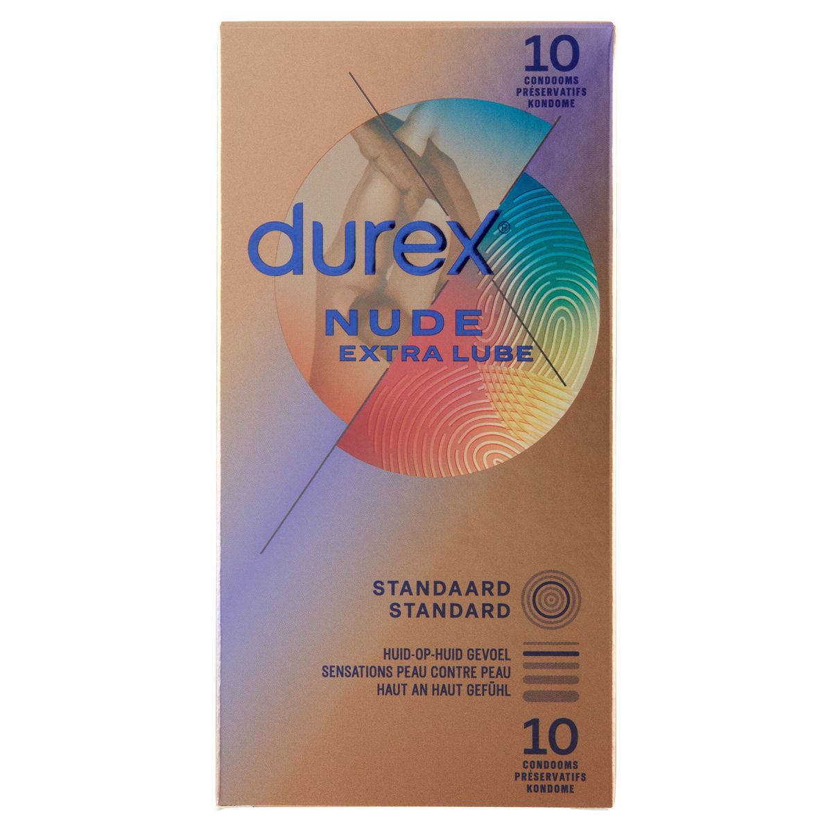 Durex Nude Préservatifs Sensation Peau Contre Peau Extra Lube 10