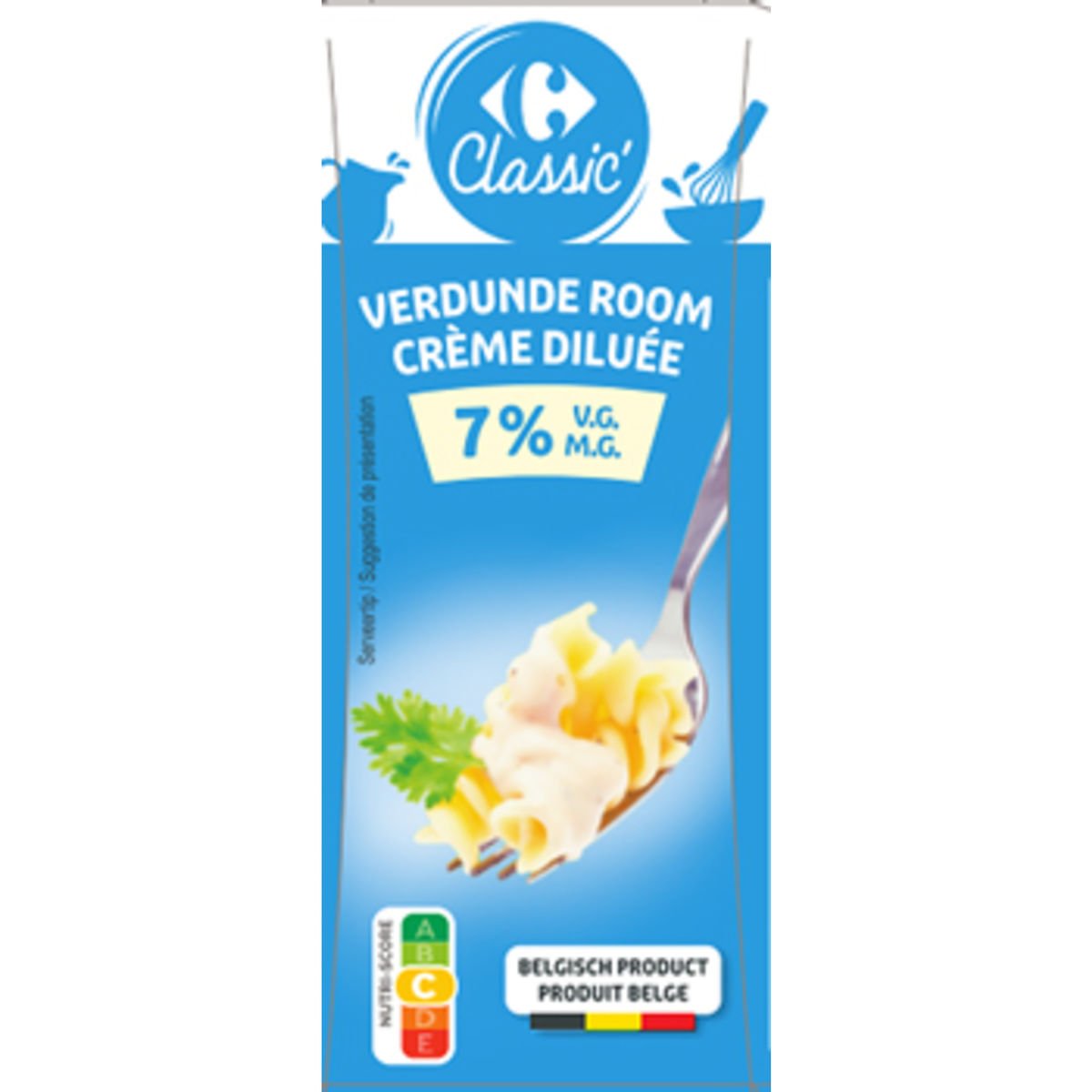 Carrefour Classic' Crème Diluée 7% M.G. 250 ml