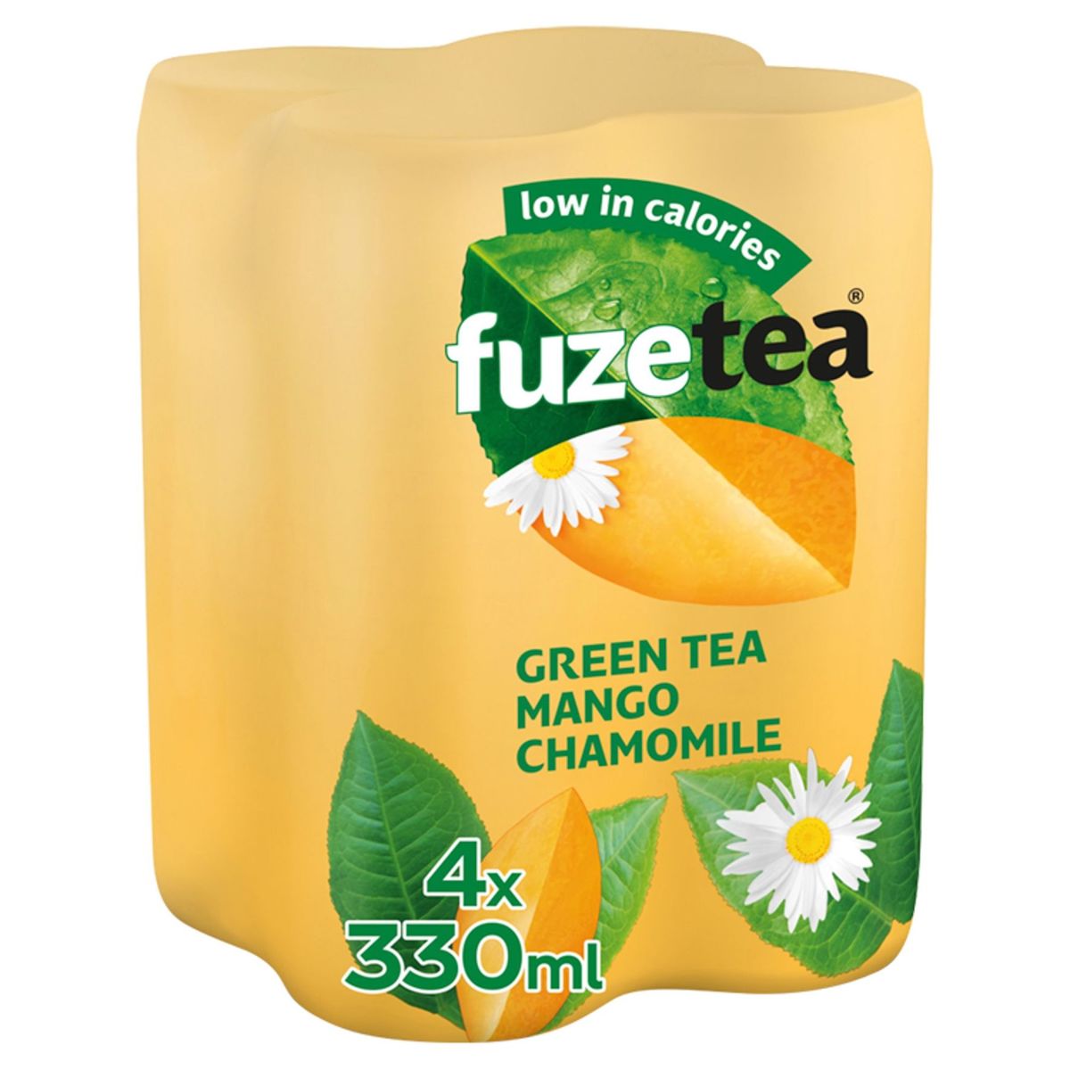 Fuze Tea Green Tea Mango Chamomile Iced Tea canette 4 x 330 ml