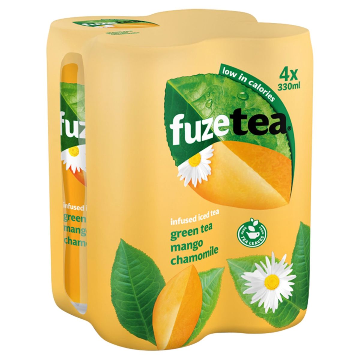 Fuze Tea Green Tea Mango Chamomile Iced Tea canette 4 x 330 ml