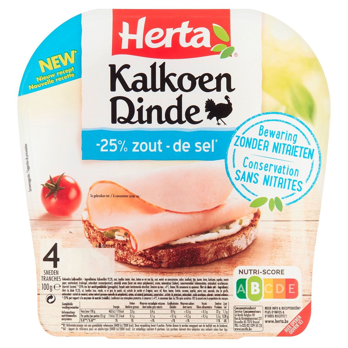 Herta Dinde 4 Tranches 100 g