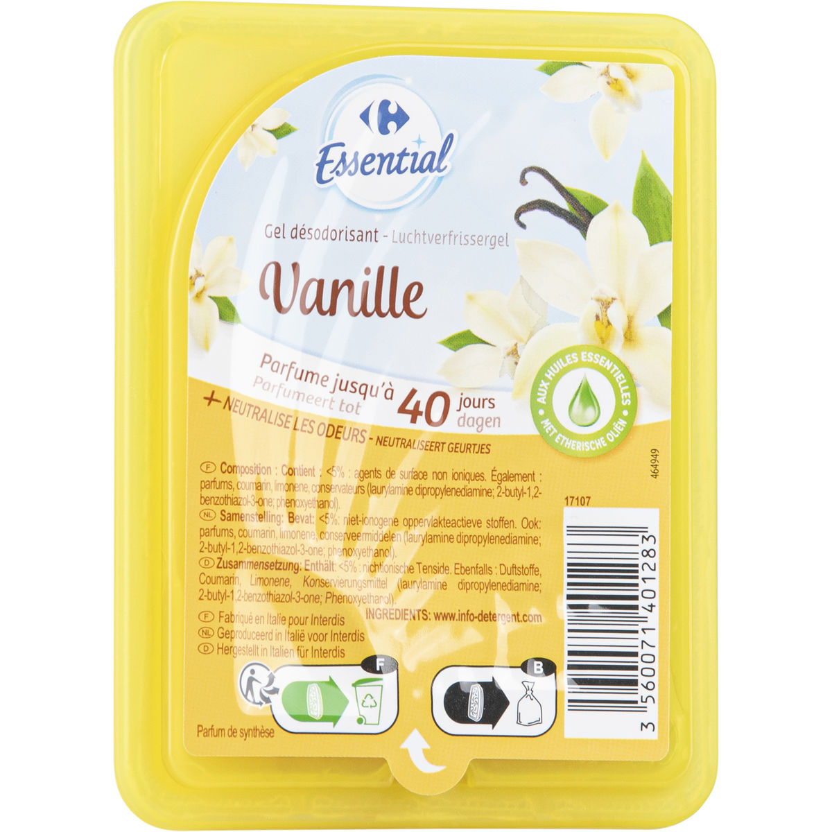 Carrefour Essential Gel Désodoriant Vanille