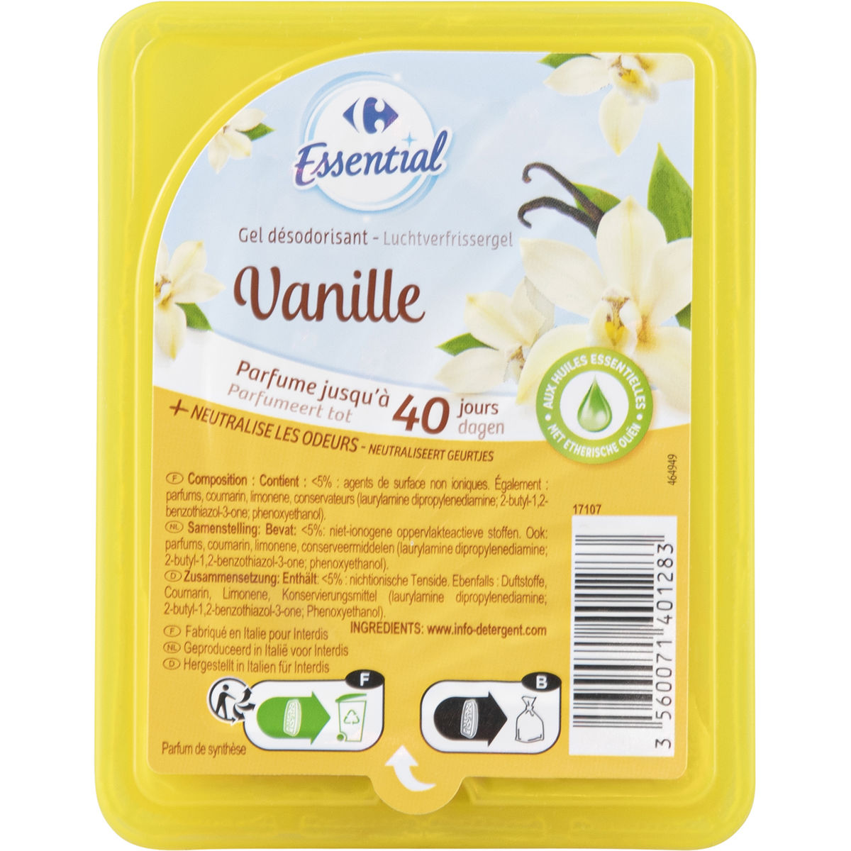 Carrefour Essential Gel Désodoriant Vanille