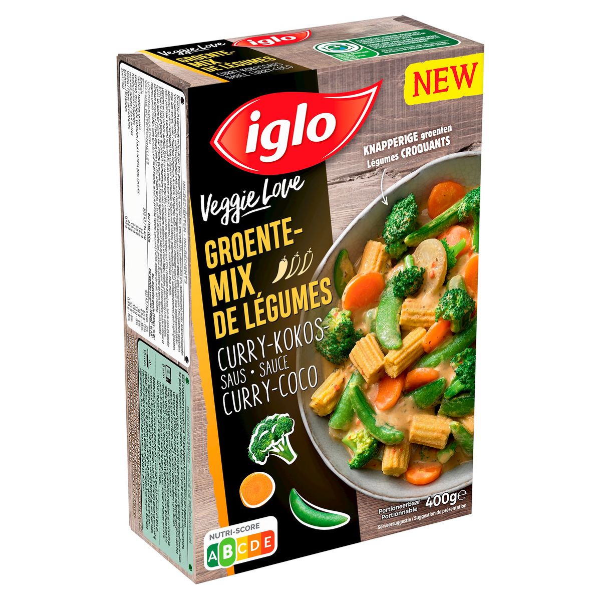 Iglo Veggie Love Mix de Légumes Sauce Curry-Coco 400 g