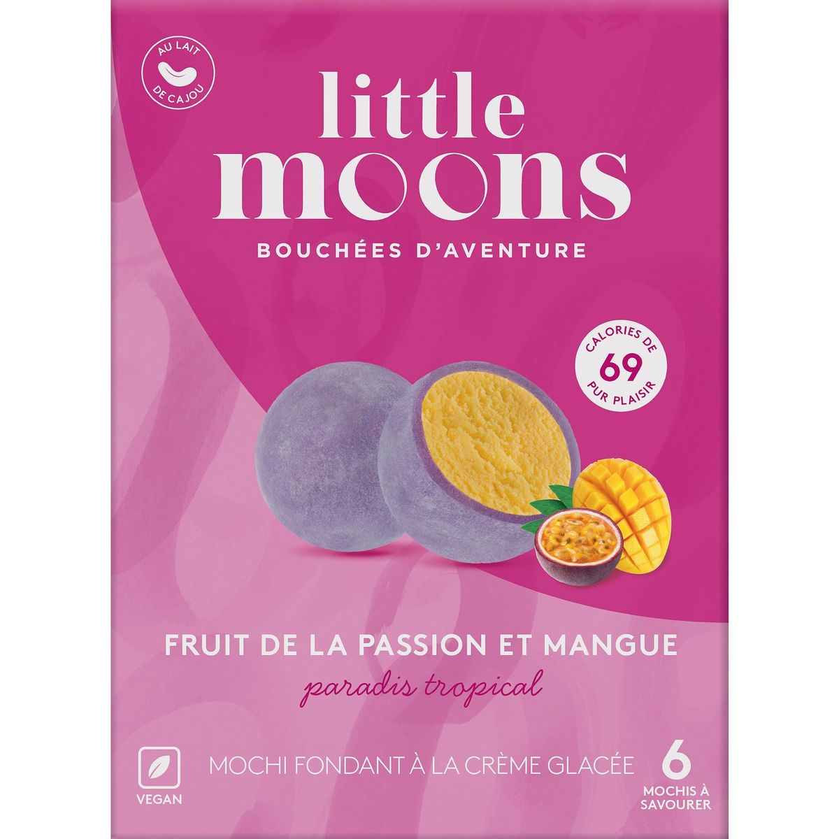 Little Moons Mochis Glacés Fruit de La Passion et Mangue 6 x 32 g ...