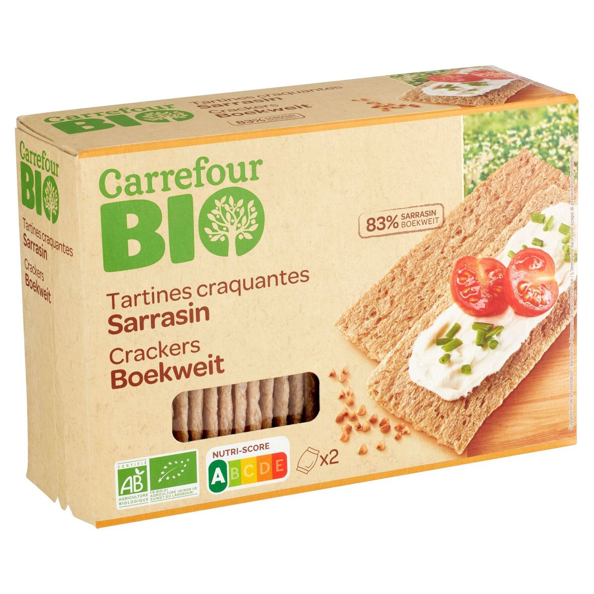 Carrefour Bio Tartines Craquantes Sarrasin 2 x 75 g
