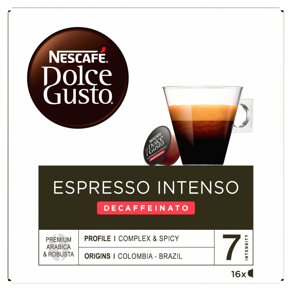 Nescafé Dolce Gusto Espresso Intenso Decaffeinato 16 x 6.2 g