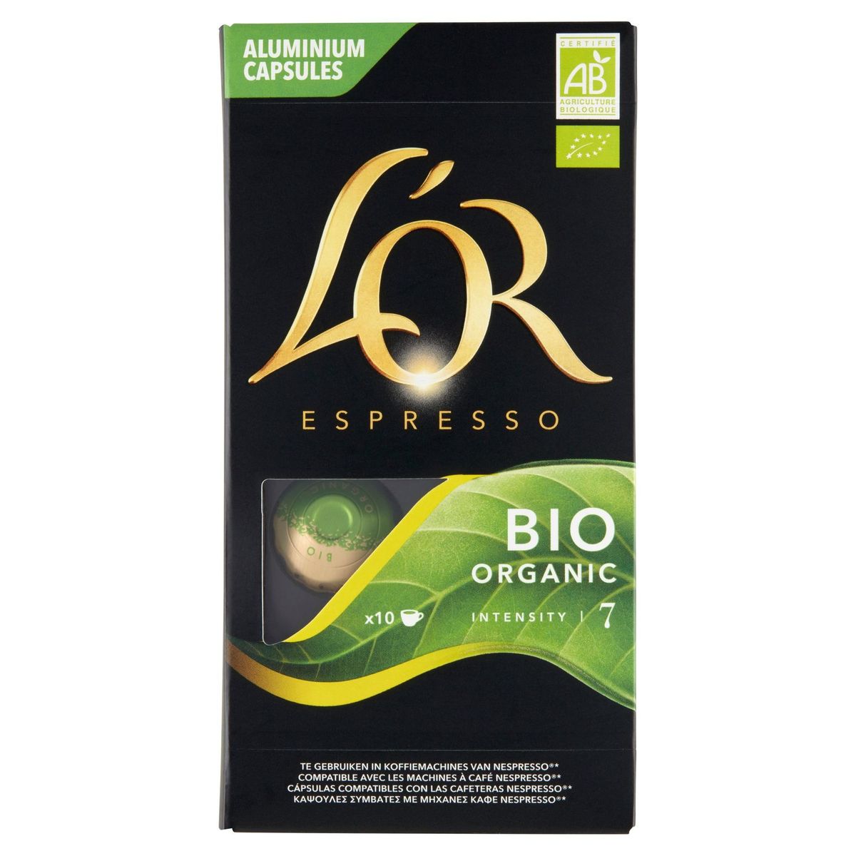 L'OR Café Capsules Espresso BIO Intensité 7 Nespresso®* Compatible 10 Pièces