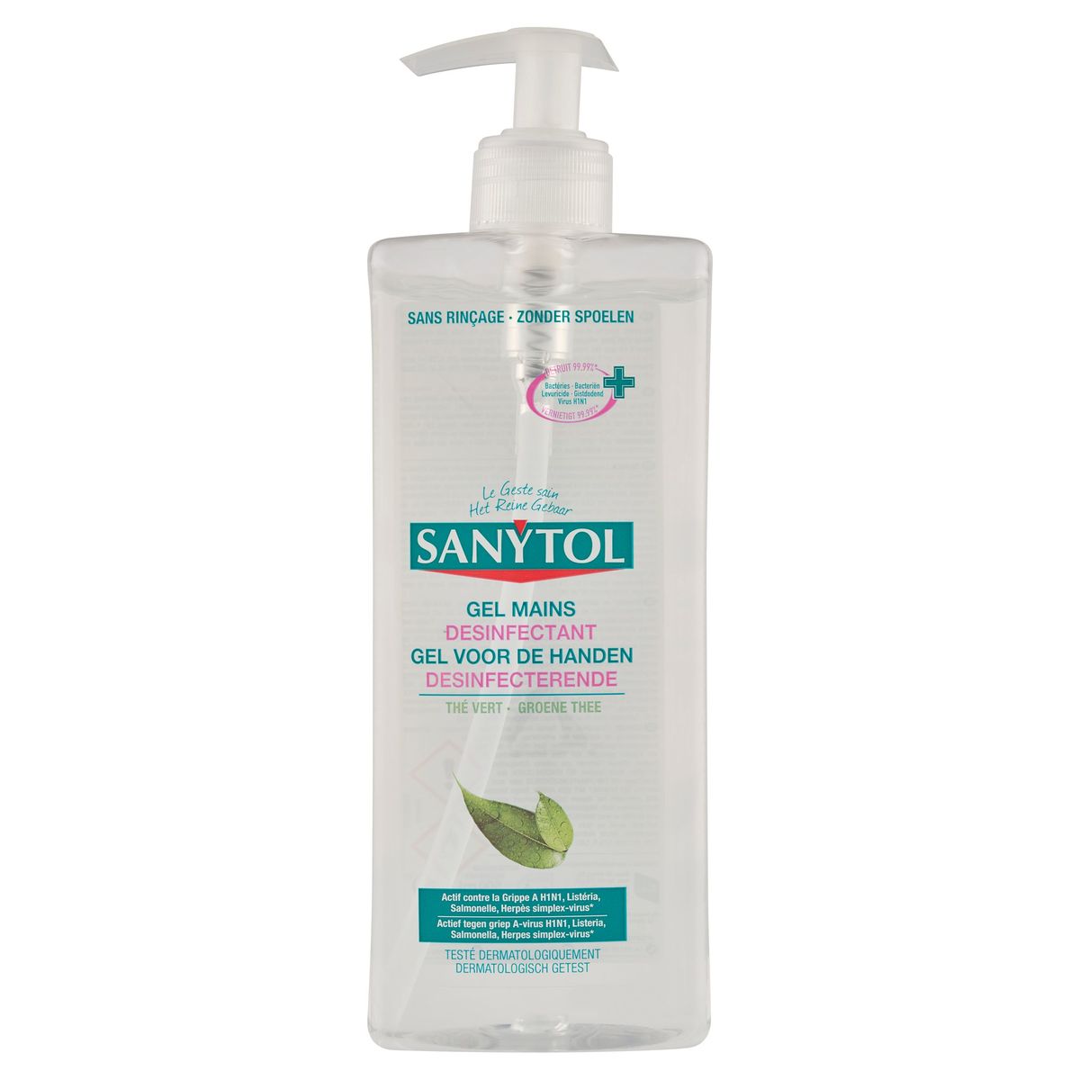 Sanytol Gel Mains Désinfectant Thé Vert 500 ml