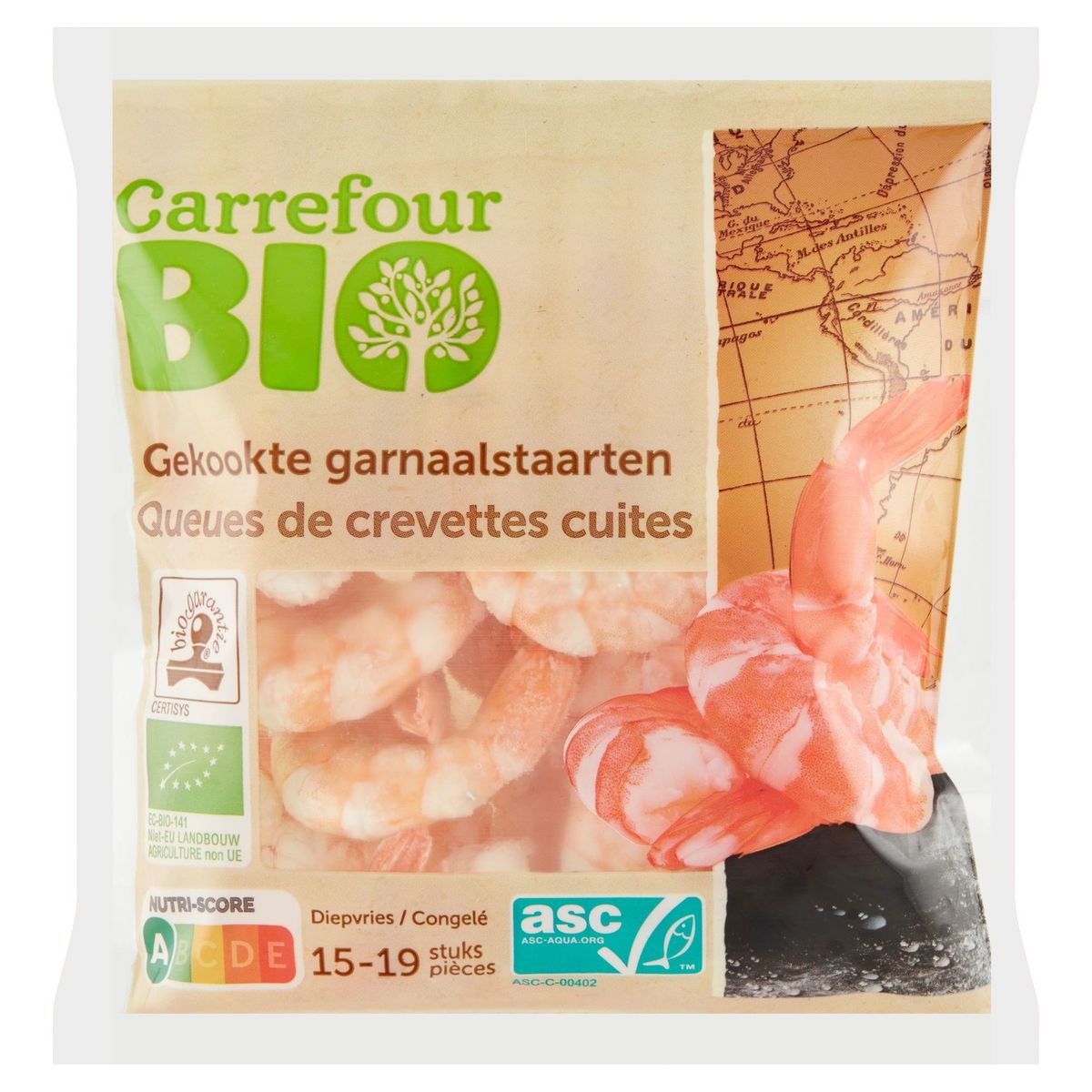 Carrefour Bio Gekookte Garnaalstaarten 200 g