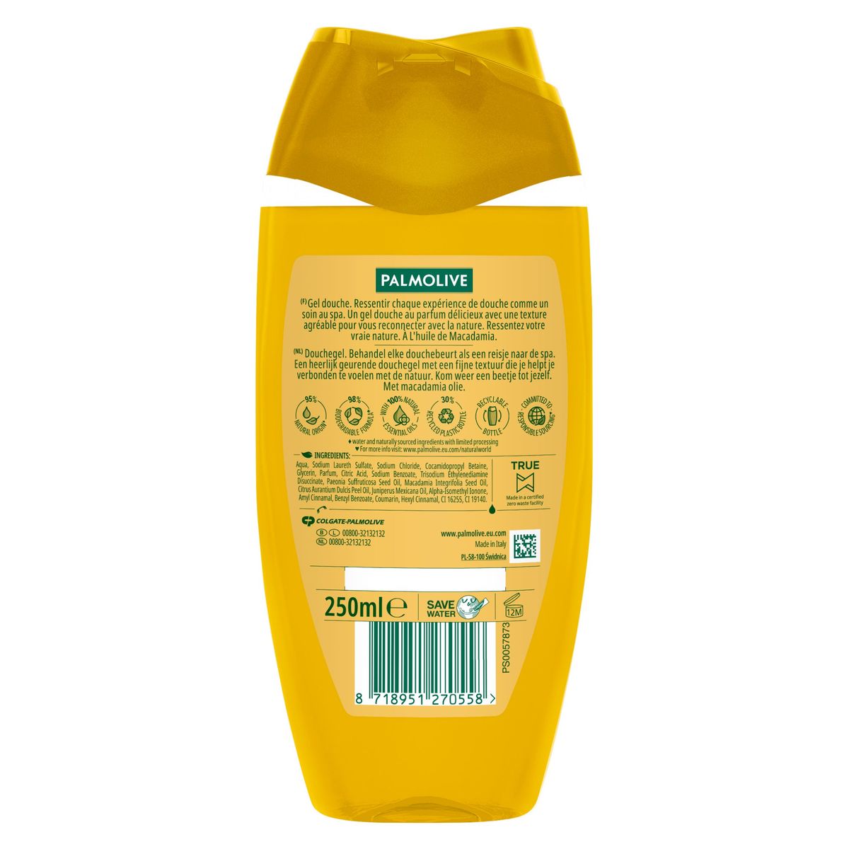 Palmolive Thermal Pampering Oil, Gel douche, 250 ml