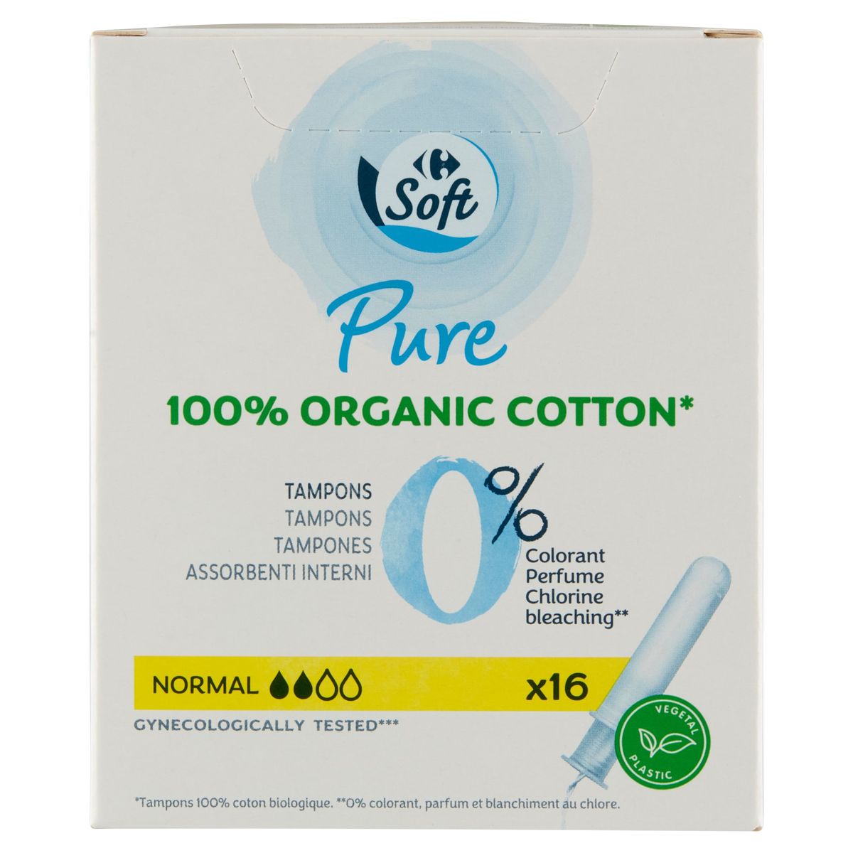 Carrefour Soft Pure Tampons 16 Pièces