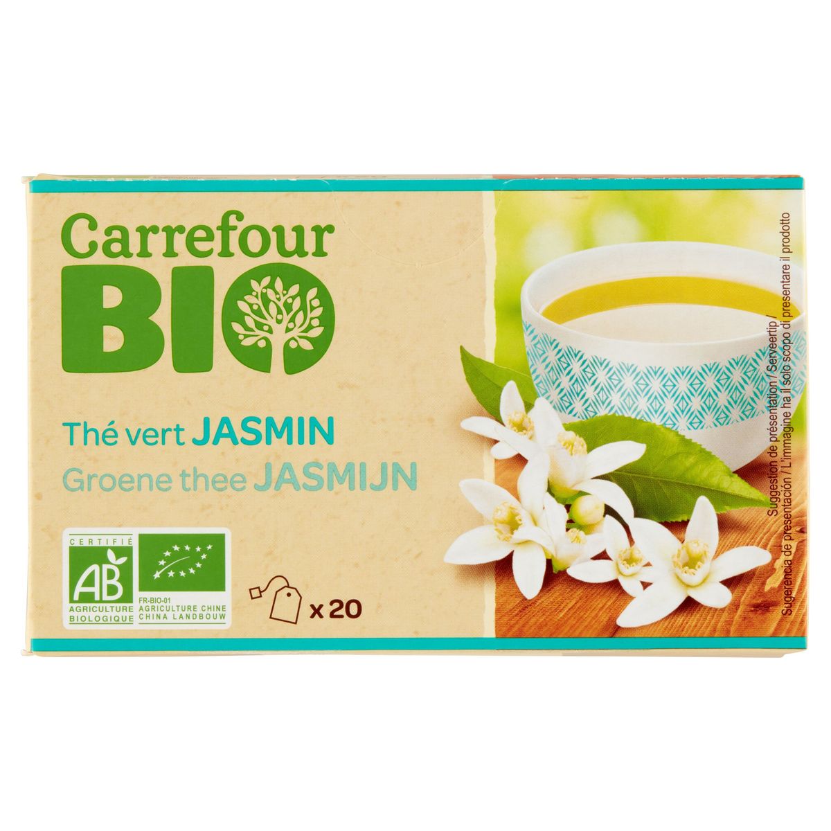 Clipper Thé vert jasmin et citron bio 20 sachets 40g - Hollande Supermarché