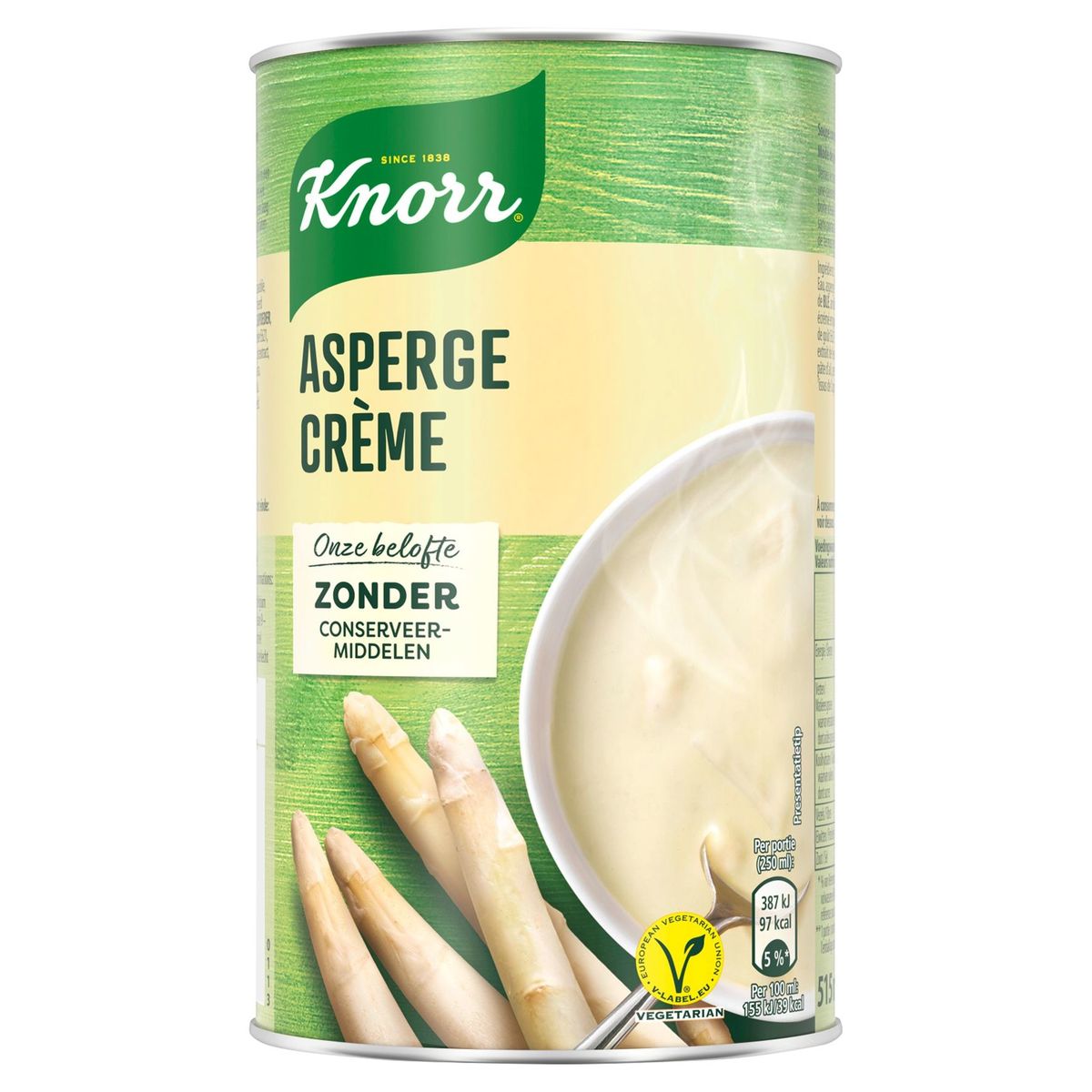Knorr Boîte Soupe en conserve Crème d'Asperges 515 ml