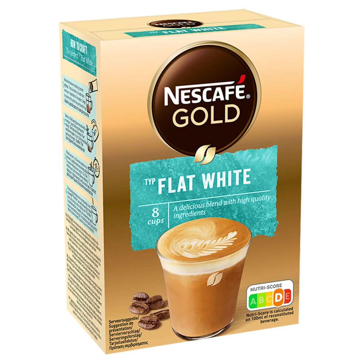 Nescafé Gold Flat White 8 x 12.5 g