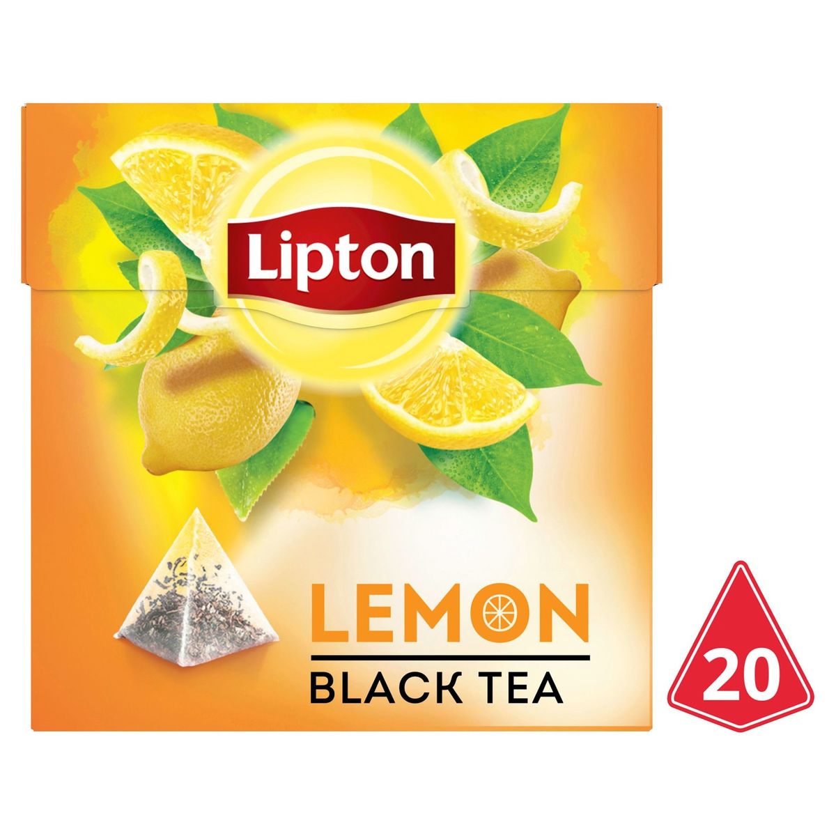 Lipton Pyramides Zwarte thee Citroen 20 theezakjes