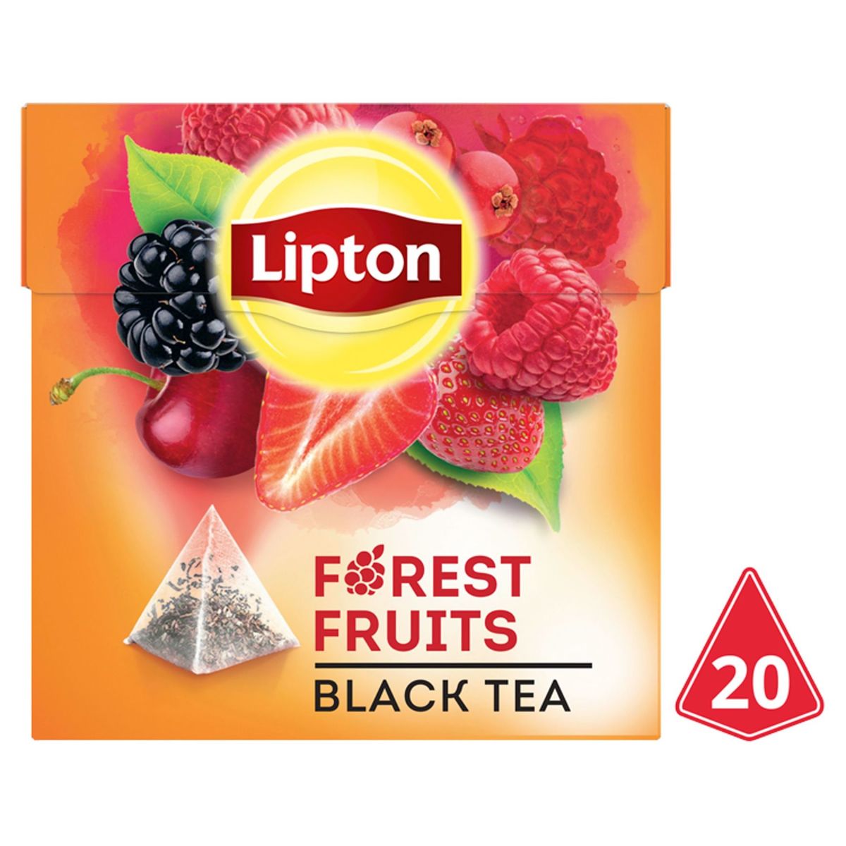 Lipton Pyramide Thé noir Fruits des bois 20 sachets