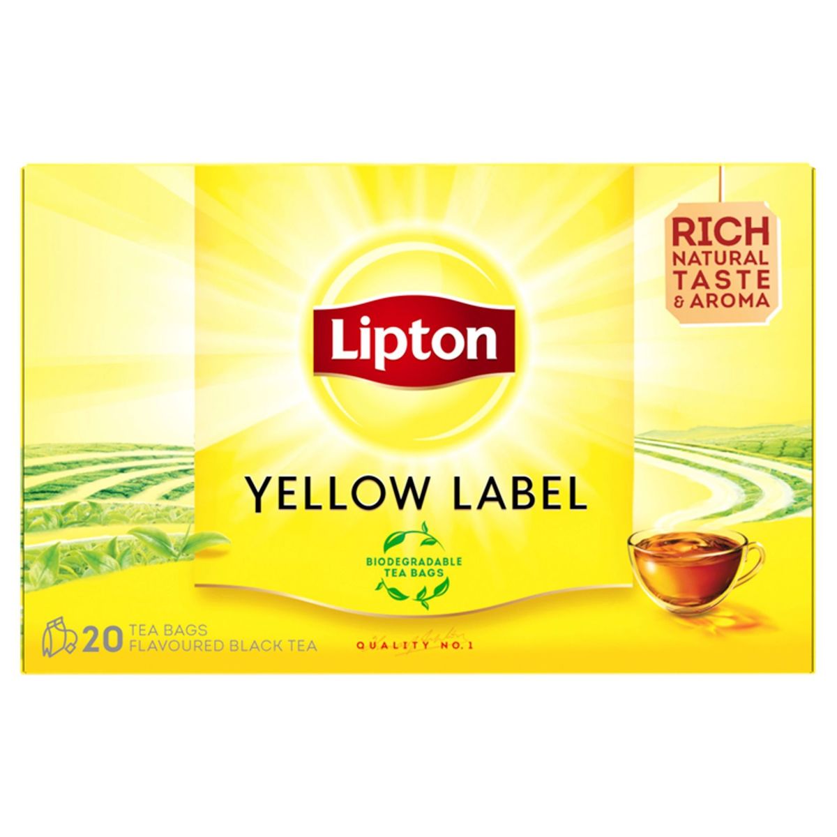 Lipton Zwarte thee Yellow Label 20 theezakjes