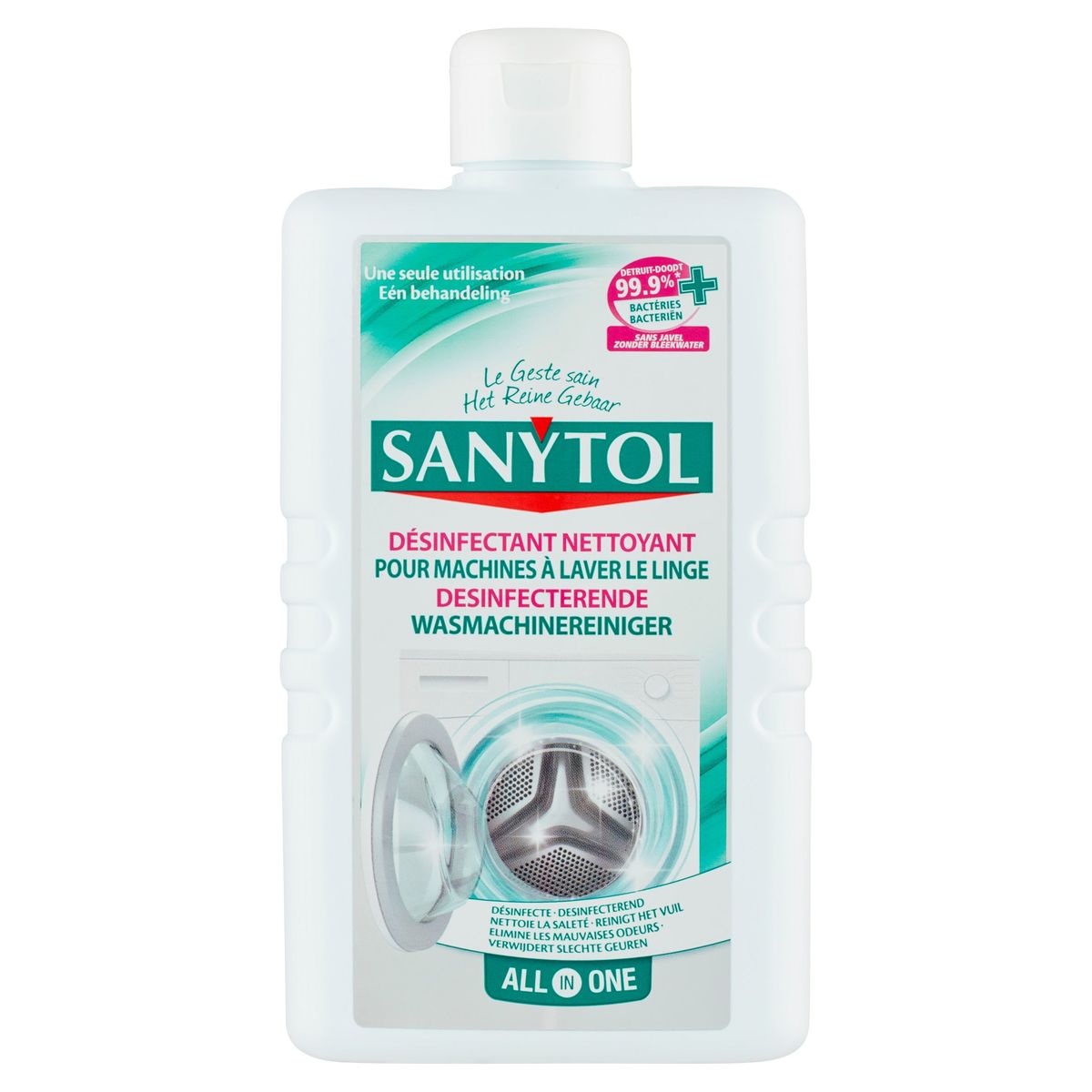 Sanytol Désinfectant Nettoyant pour Machines à Laver le Linge 250 ml
