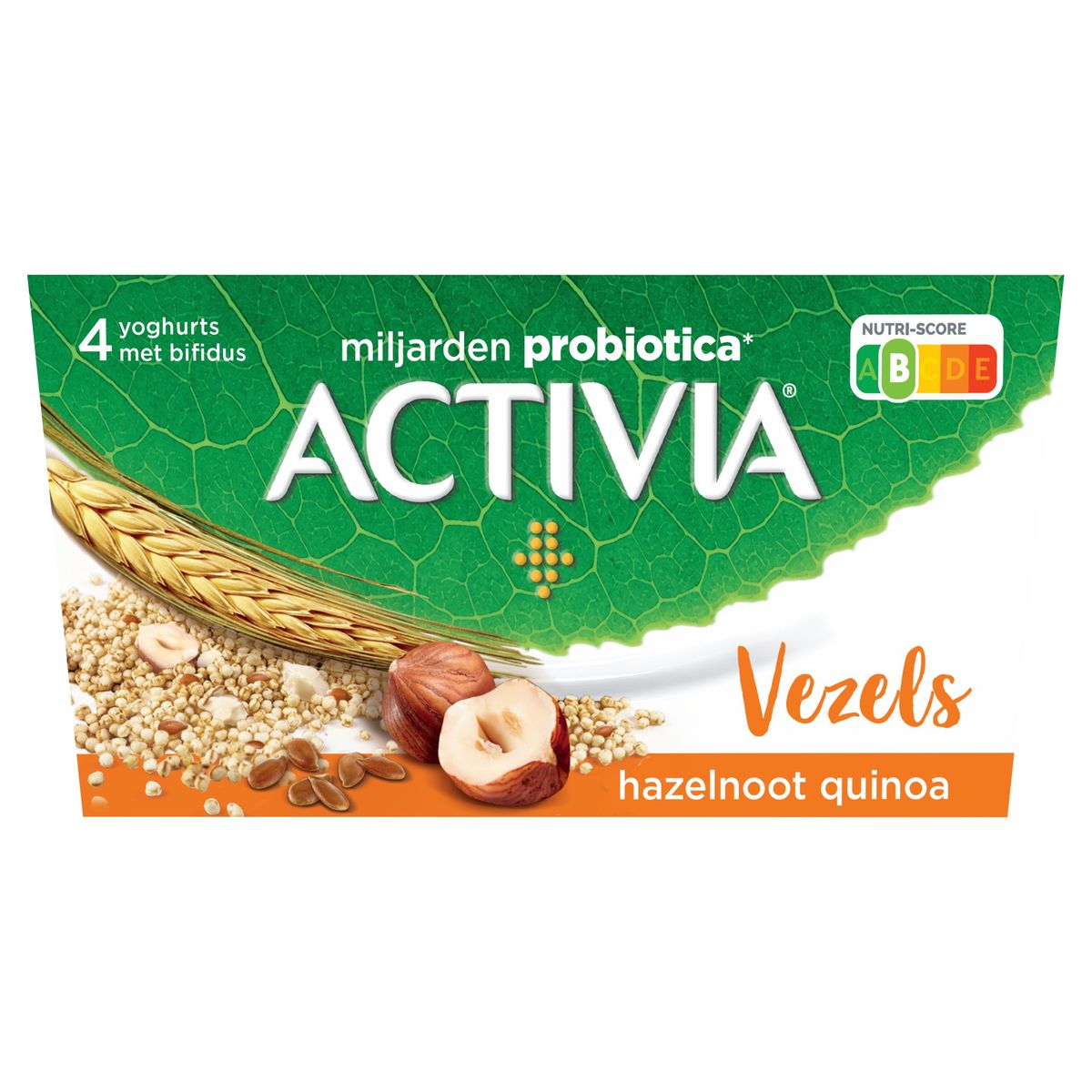 Activia Yog. Vezels Quinoa Noisette 4 x 125 g