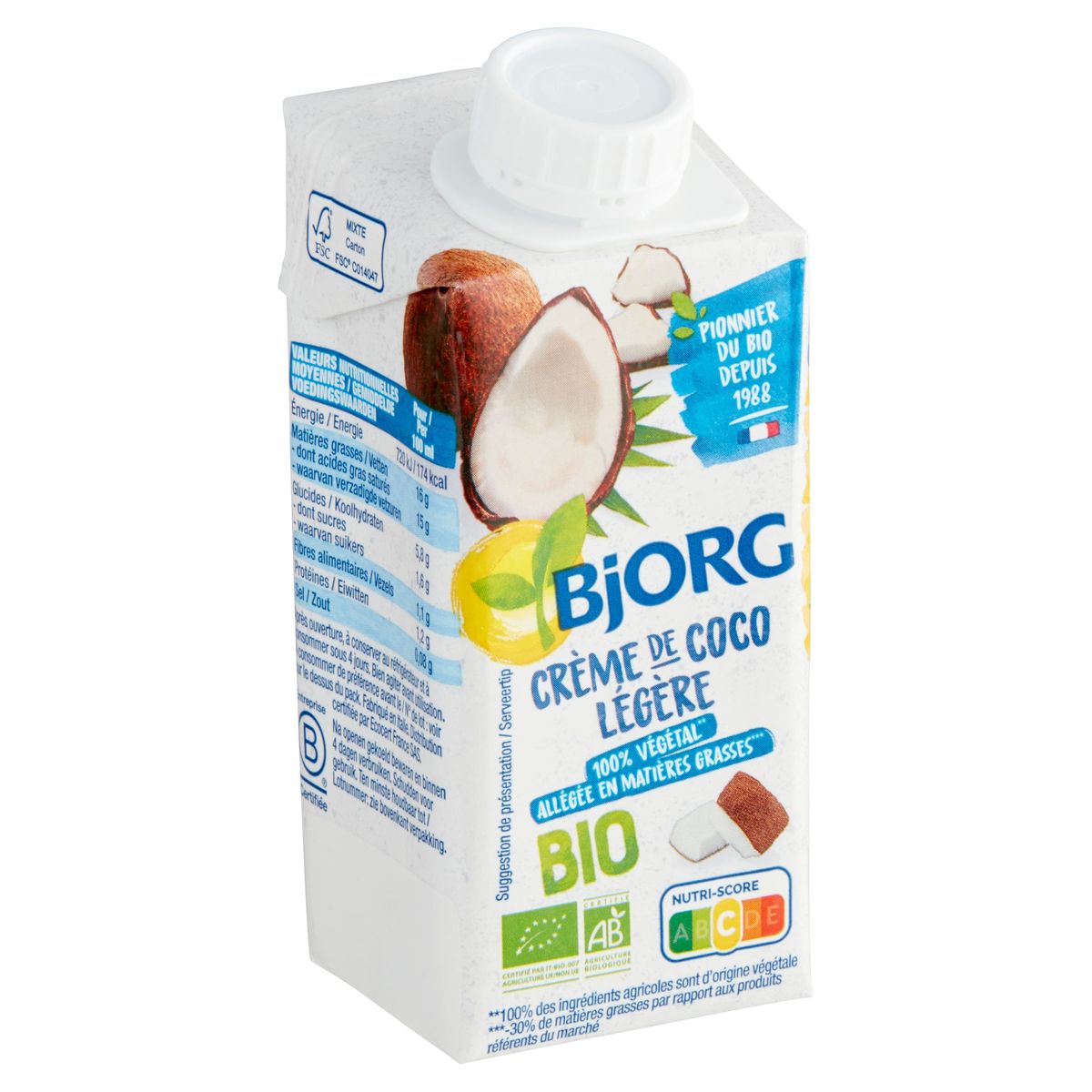 Bjorg Crème de coco légère, bio 