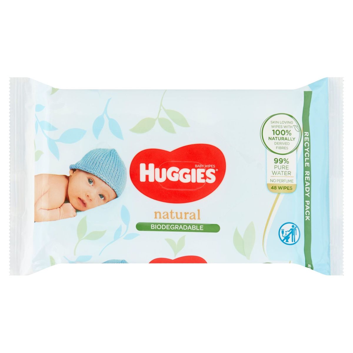 Huggies Natural Biodegradable Baby Wipes 48 Stuks