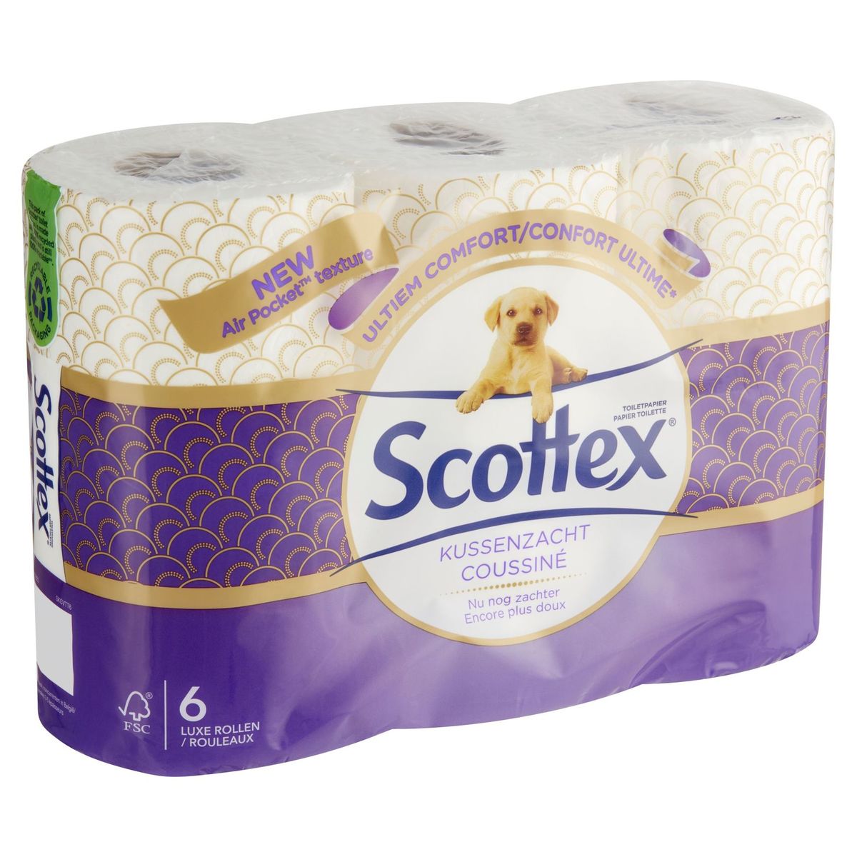Scottex Toiletpapier Kussenzacht 6 Luxe Rollen