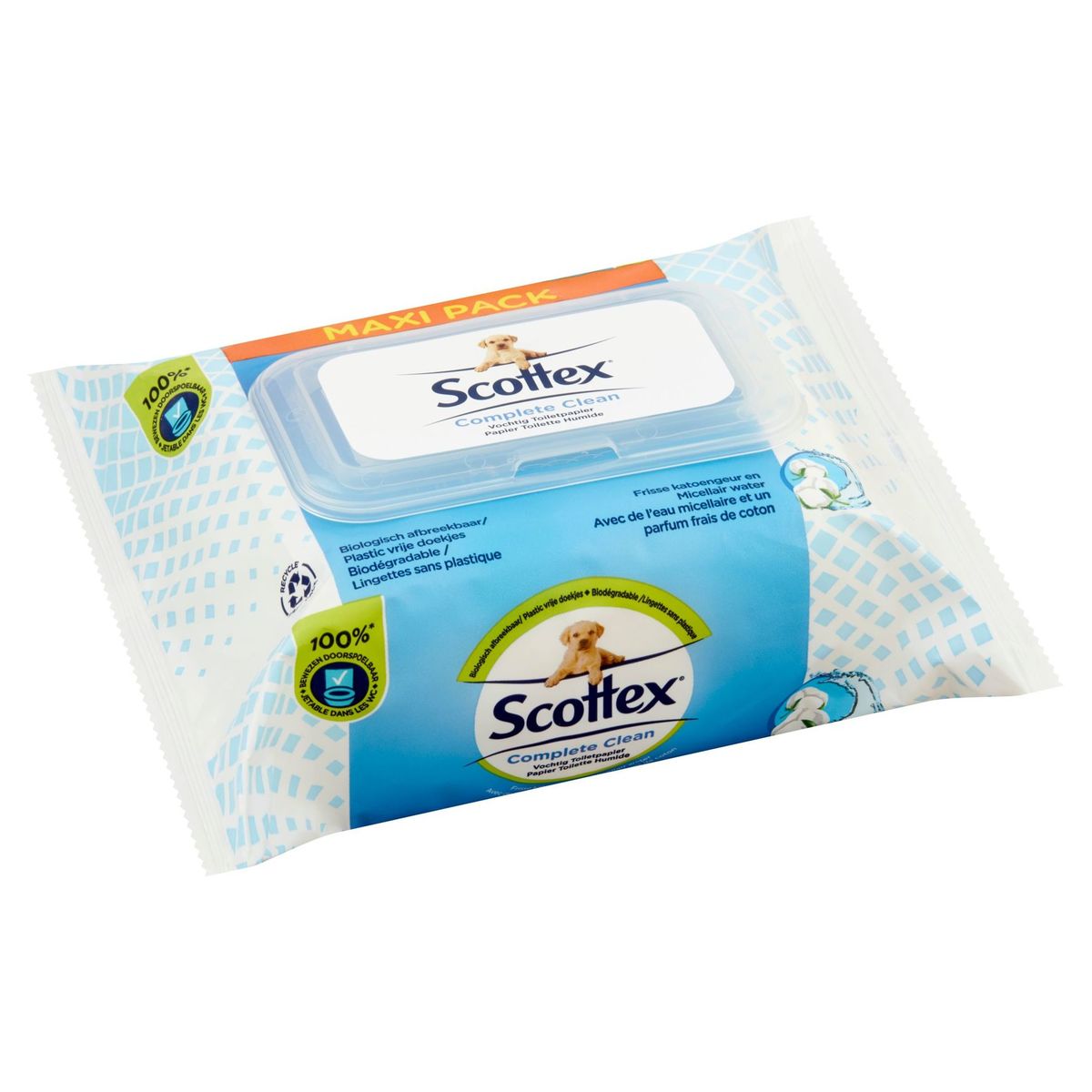 Scottex Complete Clean Papier Toilette Humide Maxi Pack 84 Pièces