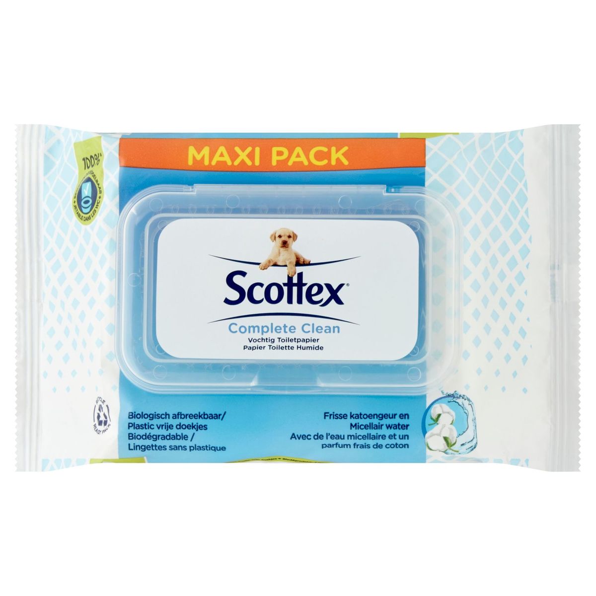 Scottex Complete Clean Papier Toilette Humide Maxi Pack 84 Pièces