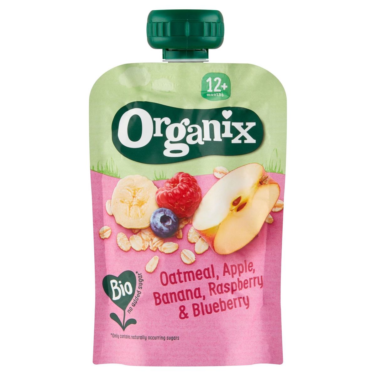 Organix Bio Oatmeal, Apple, Banana, Raspberry & Blueberry 12M+ 100 g