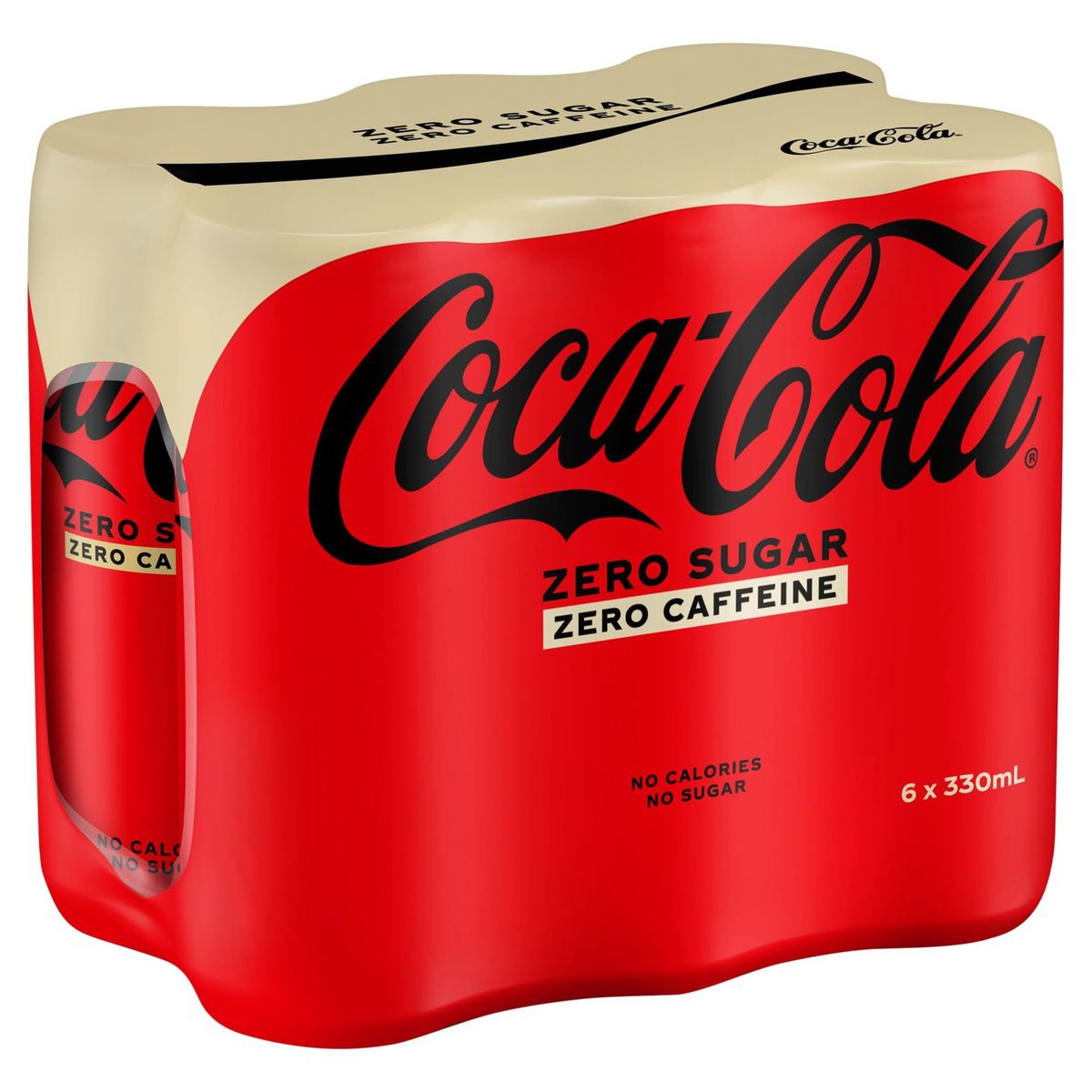 Coca-Cola Zero No Caffeine Coke Soft drink Canette 6 x 330 ml